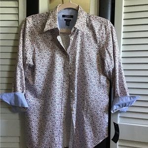 Chaps Women’s No Iron Button Down 3/4 Sleeve